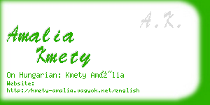 amalia kmety business card
